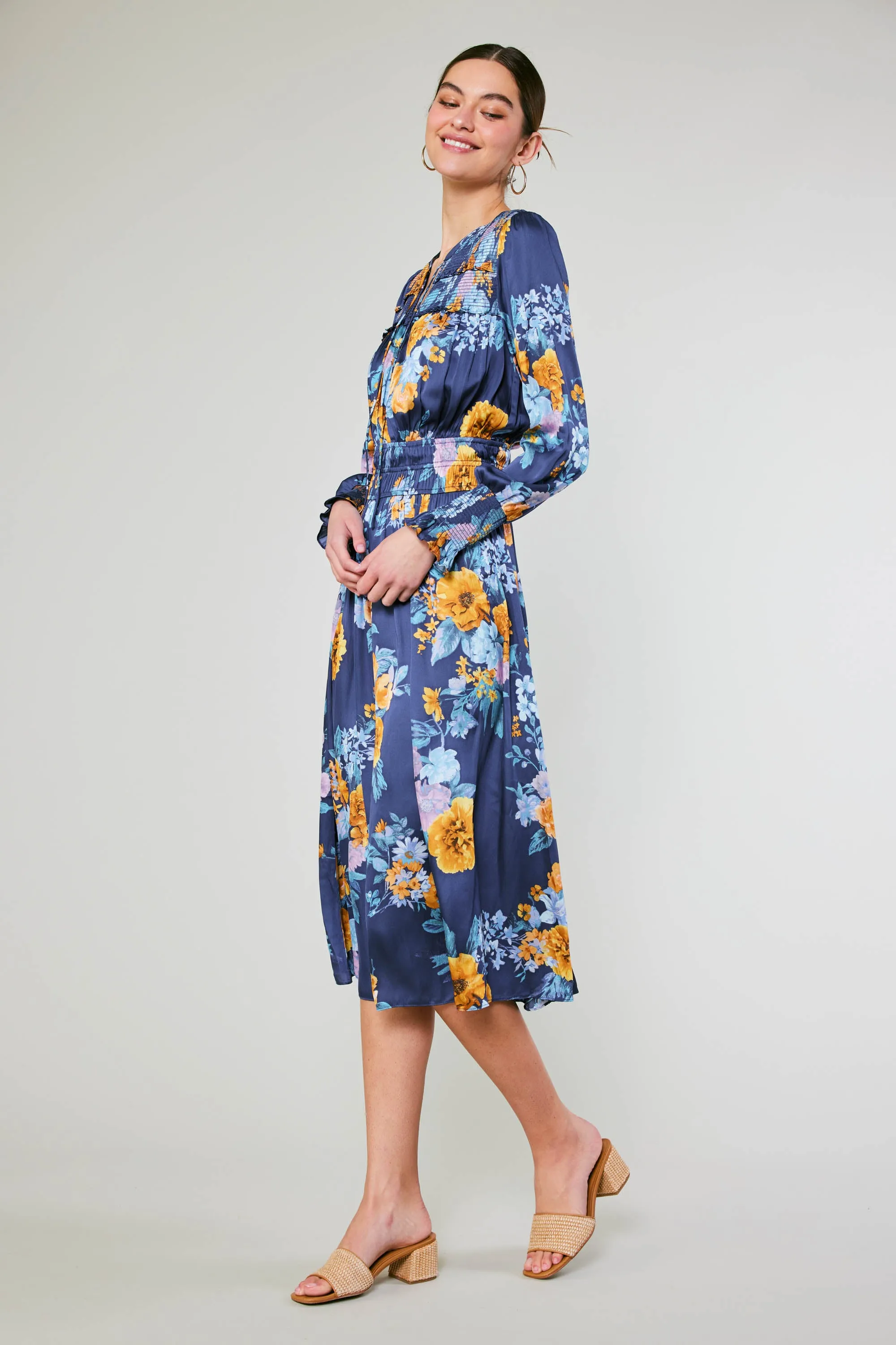 Aida Floral Midi Dress