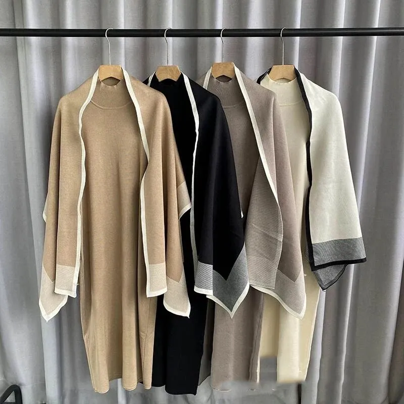 Bianca luxury Woolen Dress with Cover Up
