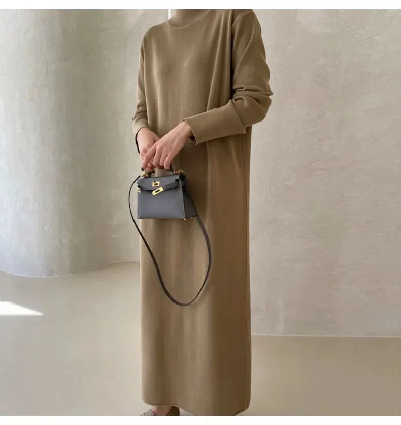 Bianca luxury Woolen Dress with Cover Up