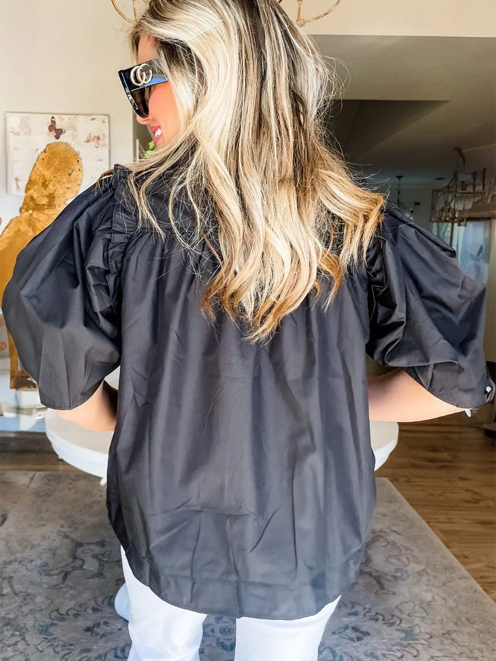 Black Oversized Blouse