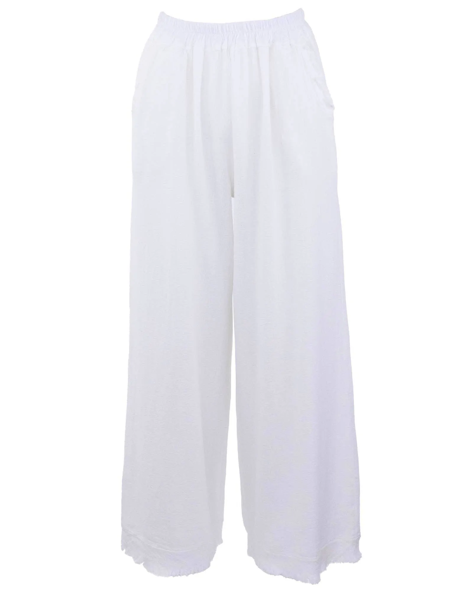 Cadenza Linen and Cotton Blend Trousers: One Size