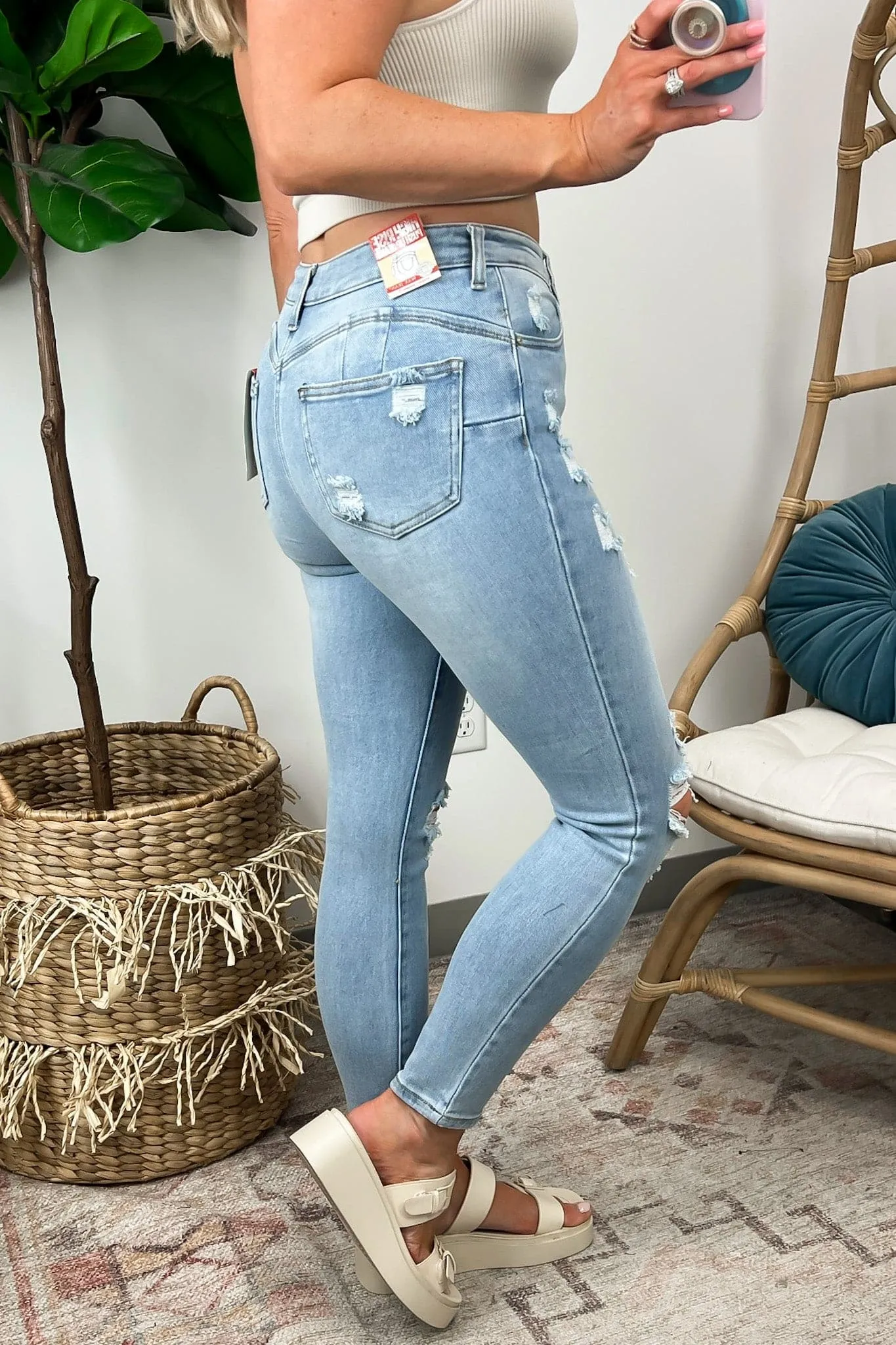 Confident Charisma Vintage Push-Up High Rise Skinny Jeans - FINAL SALE