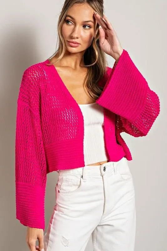 ee:some Eyelet Knit Cardigan