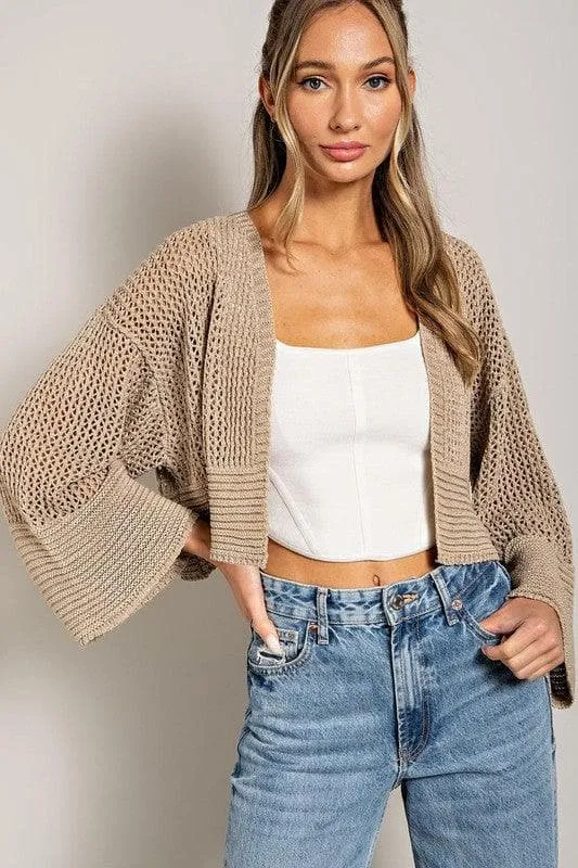ee:some Eyelet Knit Cardigan