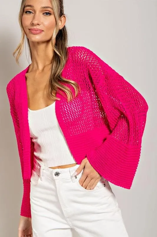 ee:some Eyelet Knit Cardigan