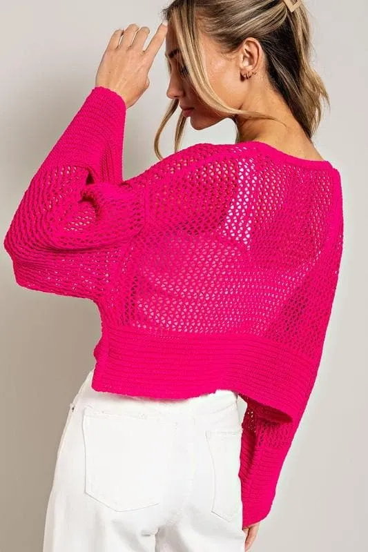 ee:some Eyelet Knit Cardigan