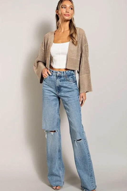 ee:some Eyelet Knit Cardigan
