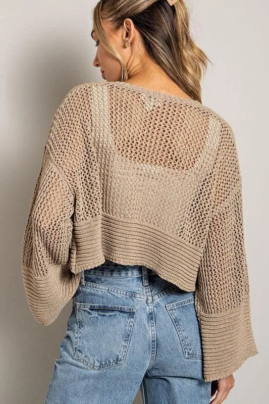 ee:some Eyelet Knit Cardigan
