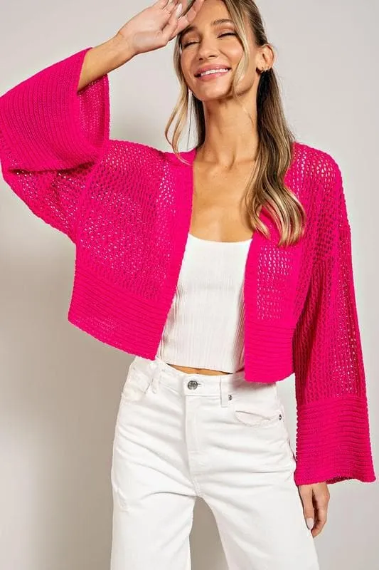 ee:some Eyelet Knit Cardigan