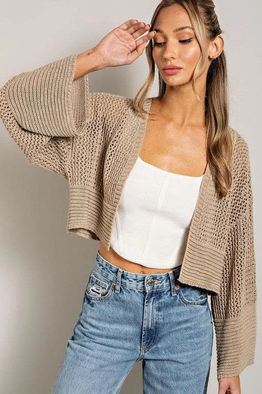 ee:some Eyelet Knit Cardigan