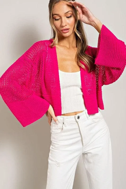 ee:some Eyelet Knit Cardigan