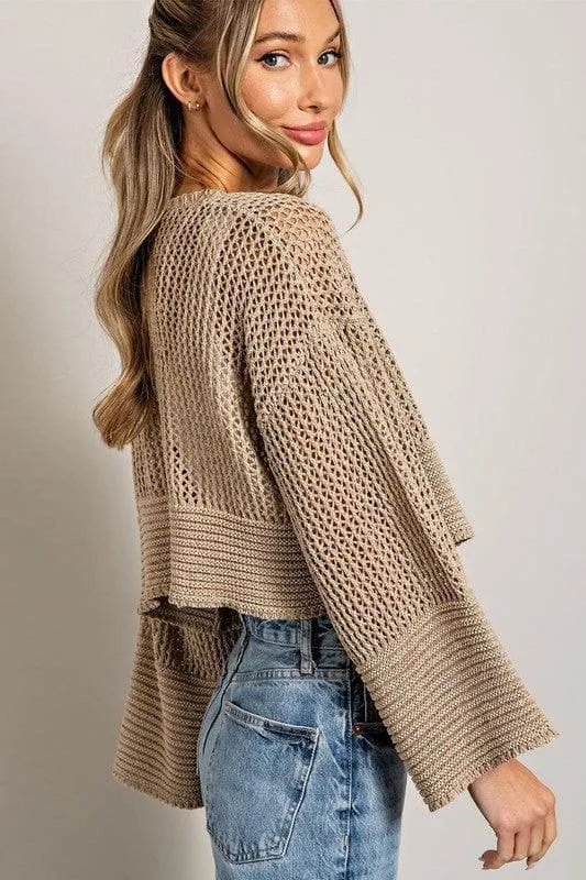ee:some Eyelet Knit Cardigan