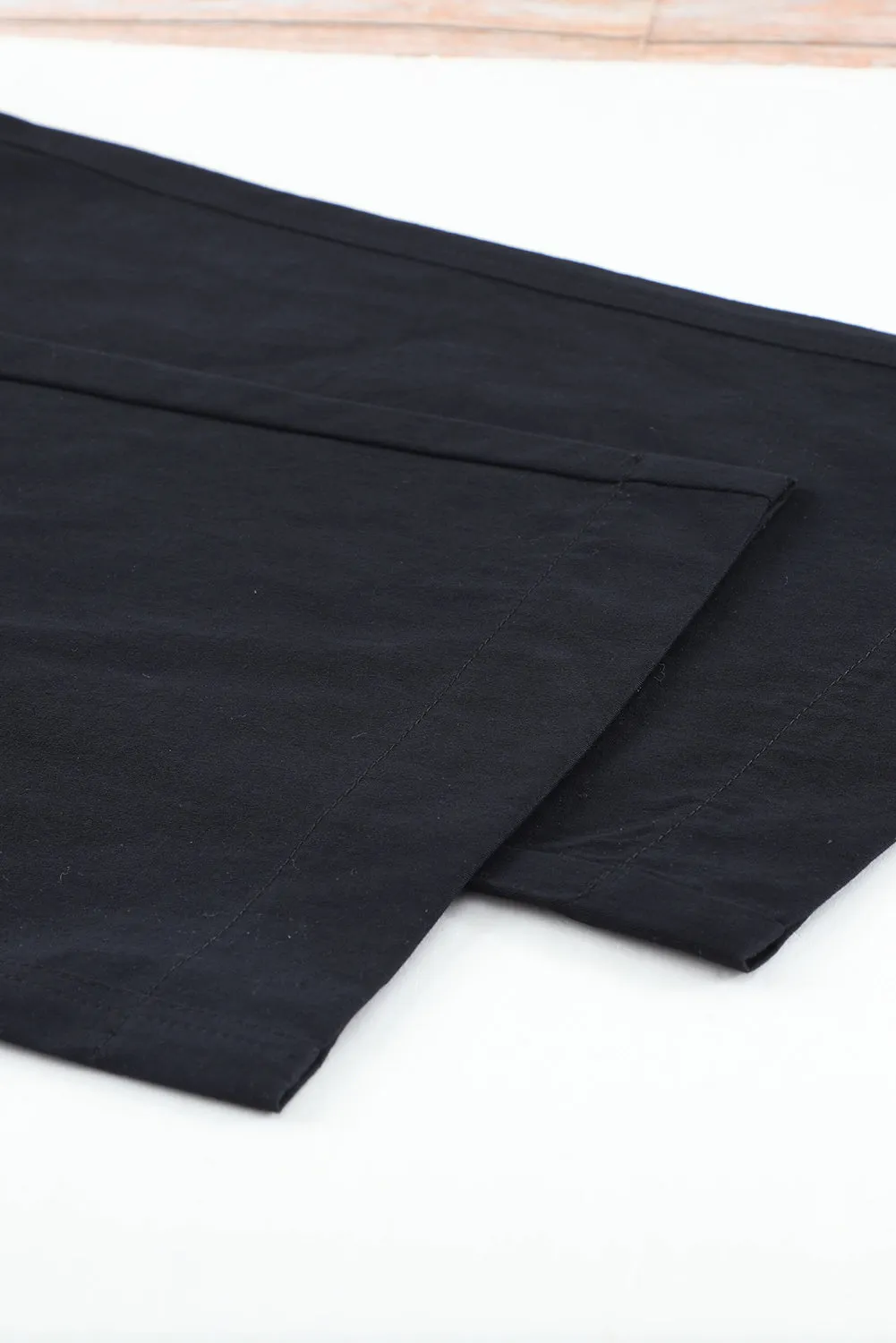 Elastic Waist Wide Leg Casual Pants