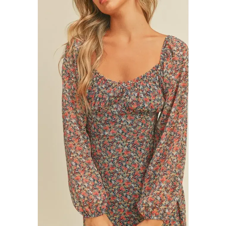 Floral Print Midi Dress