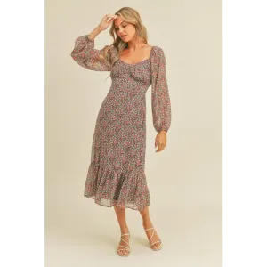 Floral Print Midi Dress