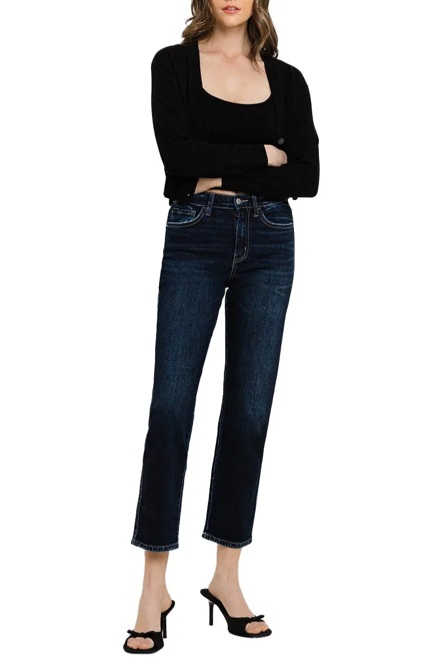 Flying Monkey - High Rise Cropped Straight Jeans - BY4446A