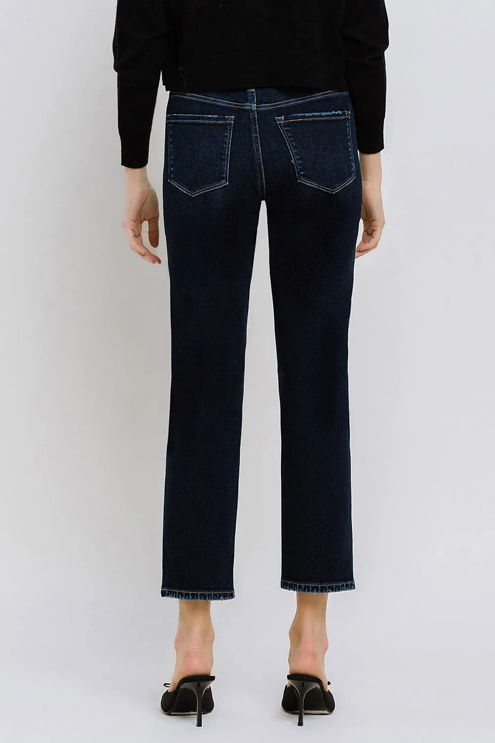 Flying Monkey - High Rise Cropped Straight Jeans - BY4446A