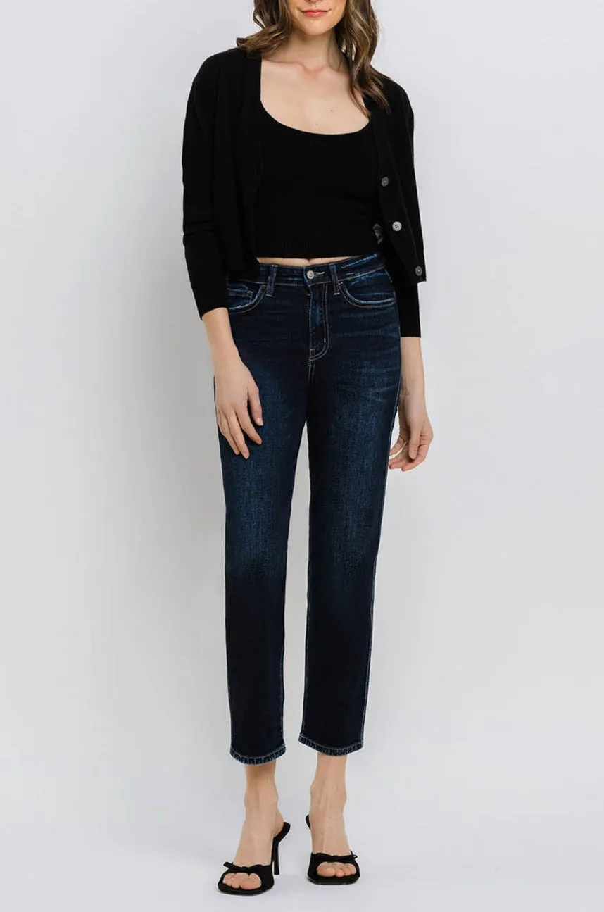 Flying Monkey - High Rise Cropped Straight Jeans - BY4446A