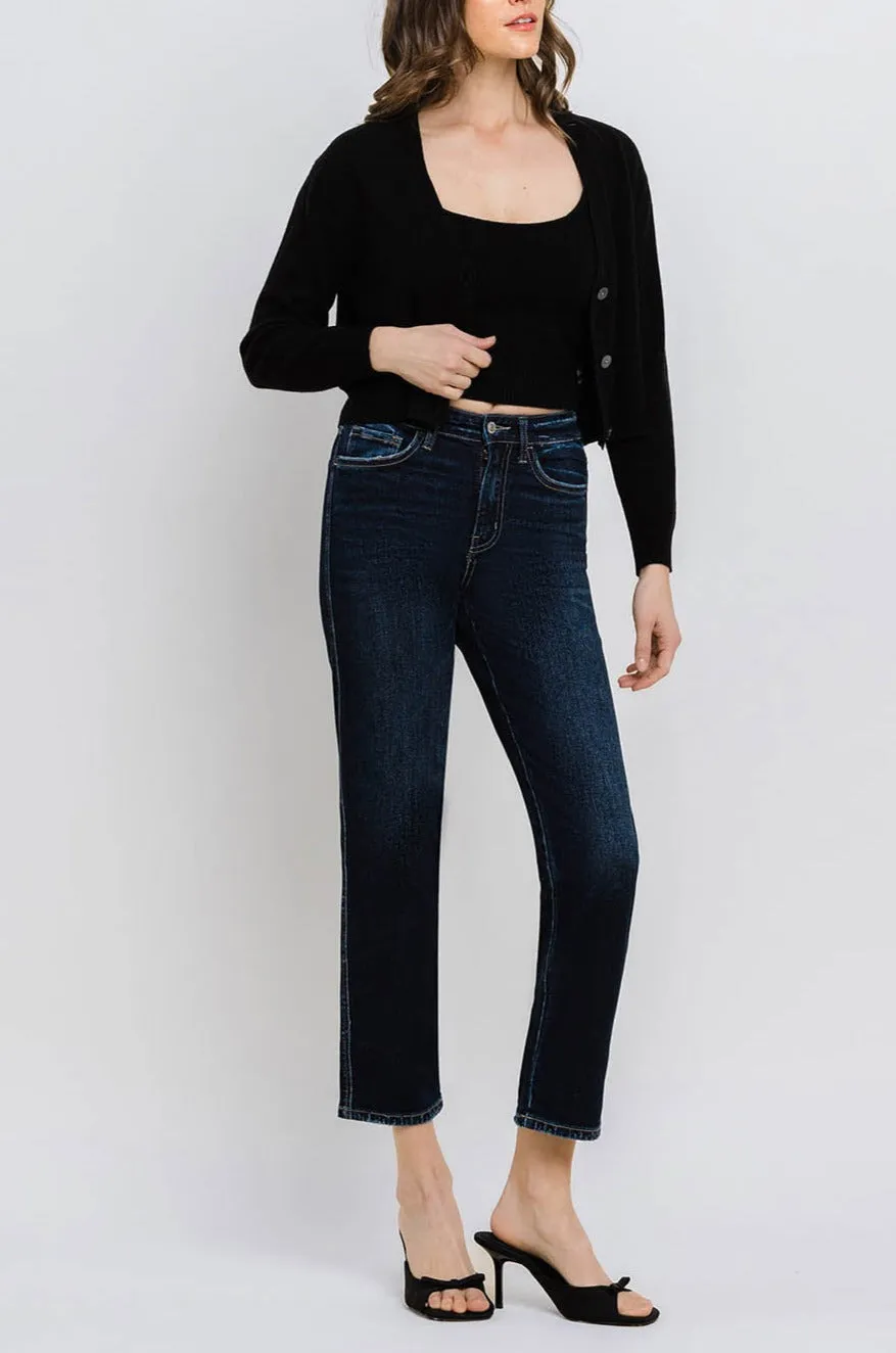 Flying Monkey - High Rise Cropped Straight Jeans - BY4446A
