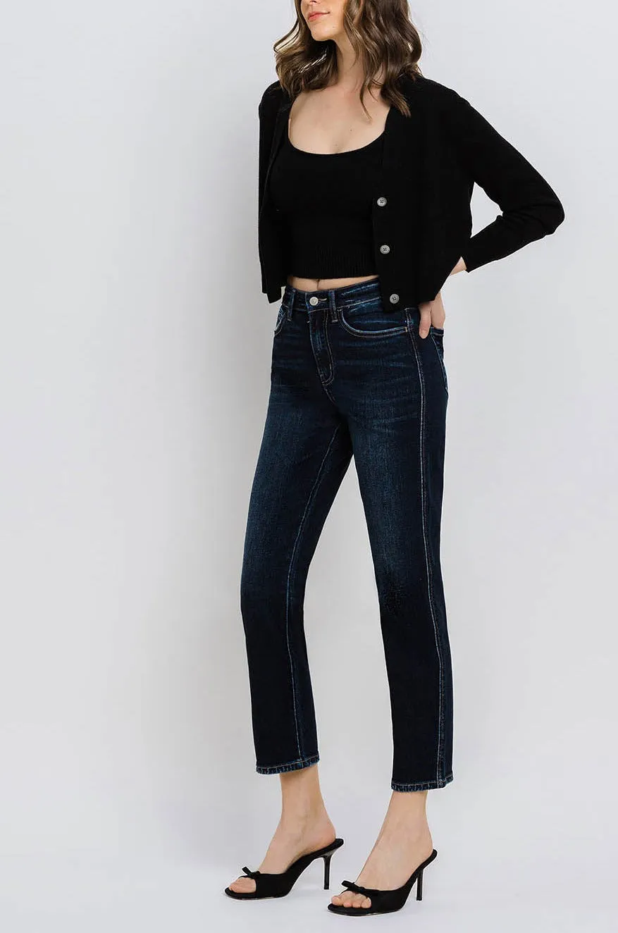 Flying Monkey - High Rise Cropped Straight Jeans - BY4446A
