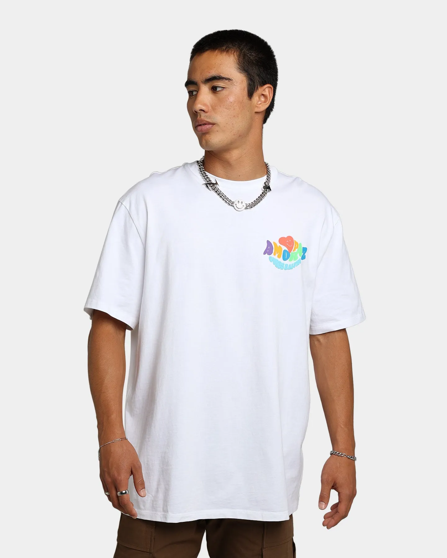 Guess Originals GUESS Originals X J Balvin Peace Love T-Shirt Pure White