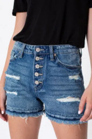 Hayden High Rise Button Up Shorts