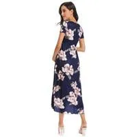 Hello Miz Floral Side Tie Maternity & Nursing Dress