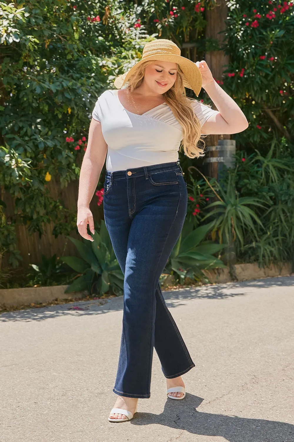 High Rise Dark Boot Cut Jean