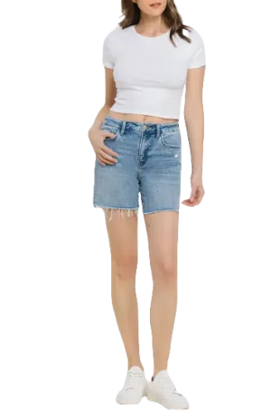 High Rise Midi  Shorts
