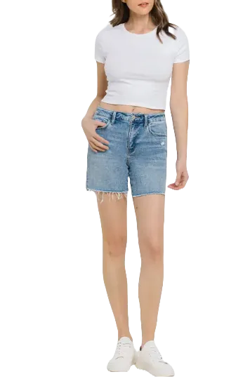 High Rise Midi  Shorts