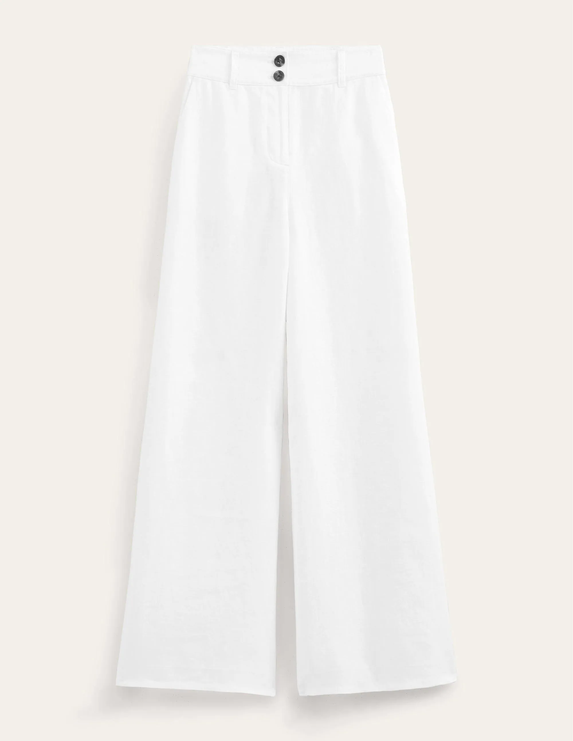 Highbury Linen Trousers-White