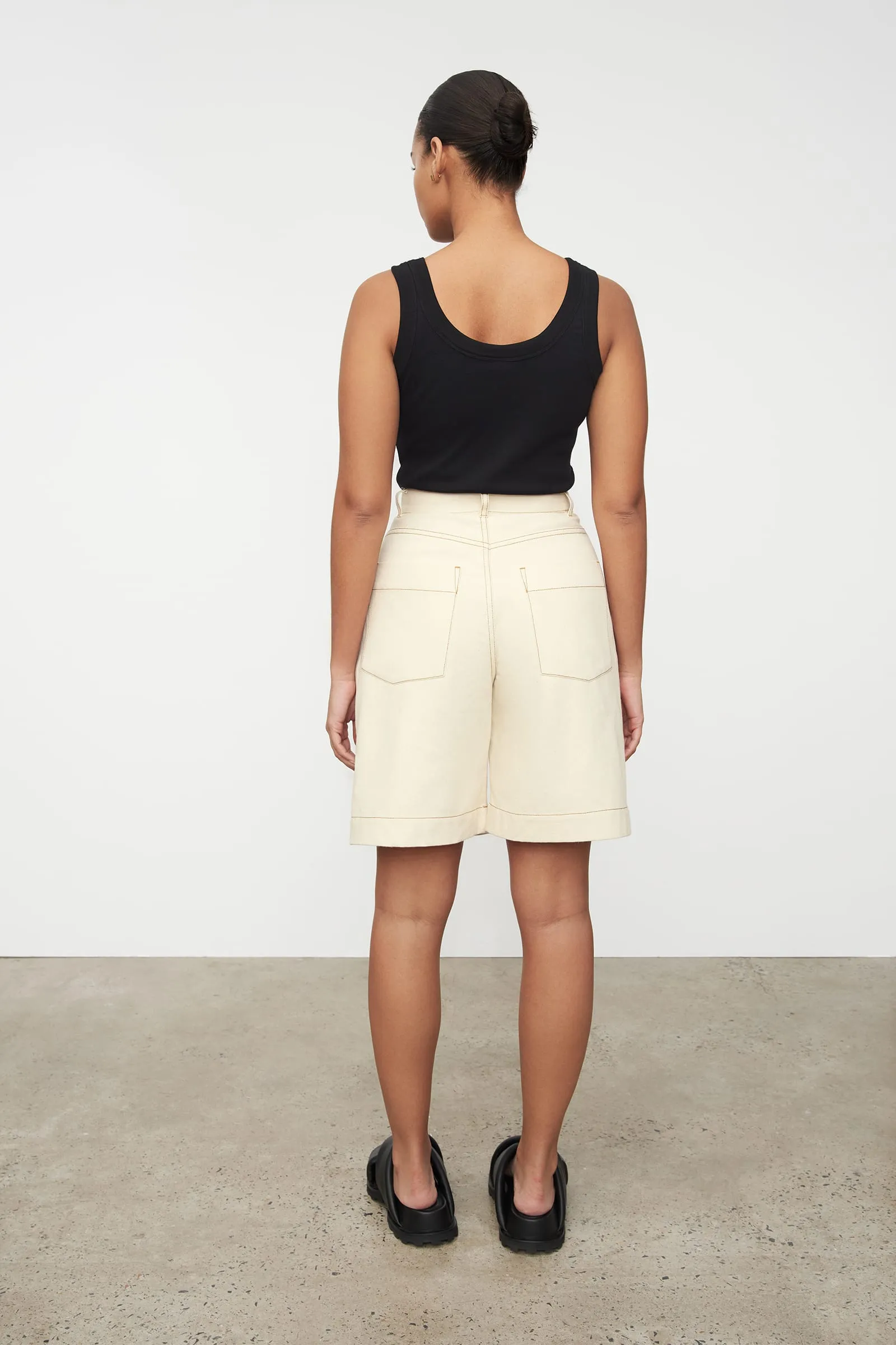 Journey Shorts - Greige Denim
