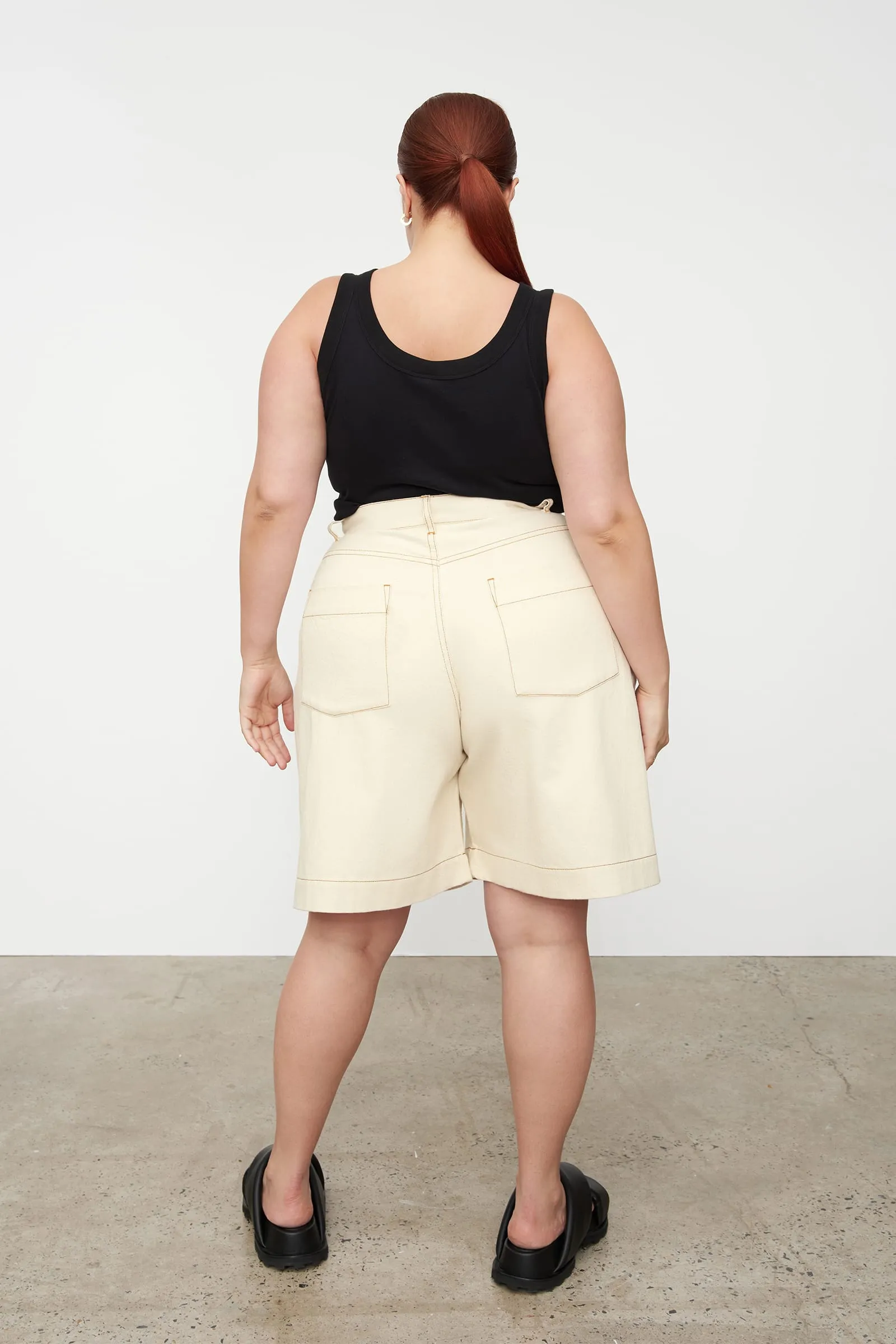 Journey Shorts - Greige Denim