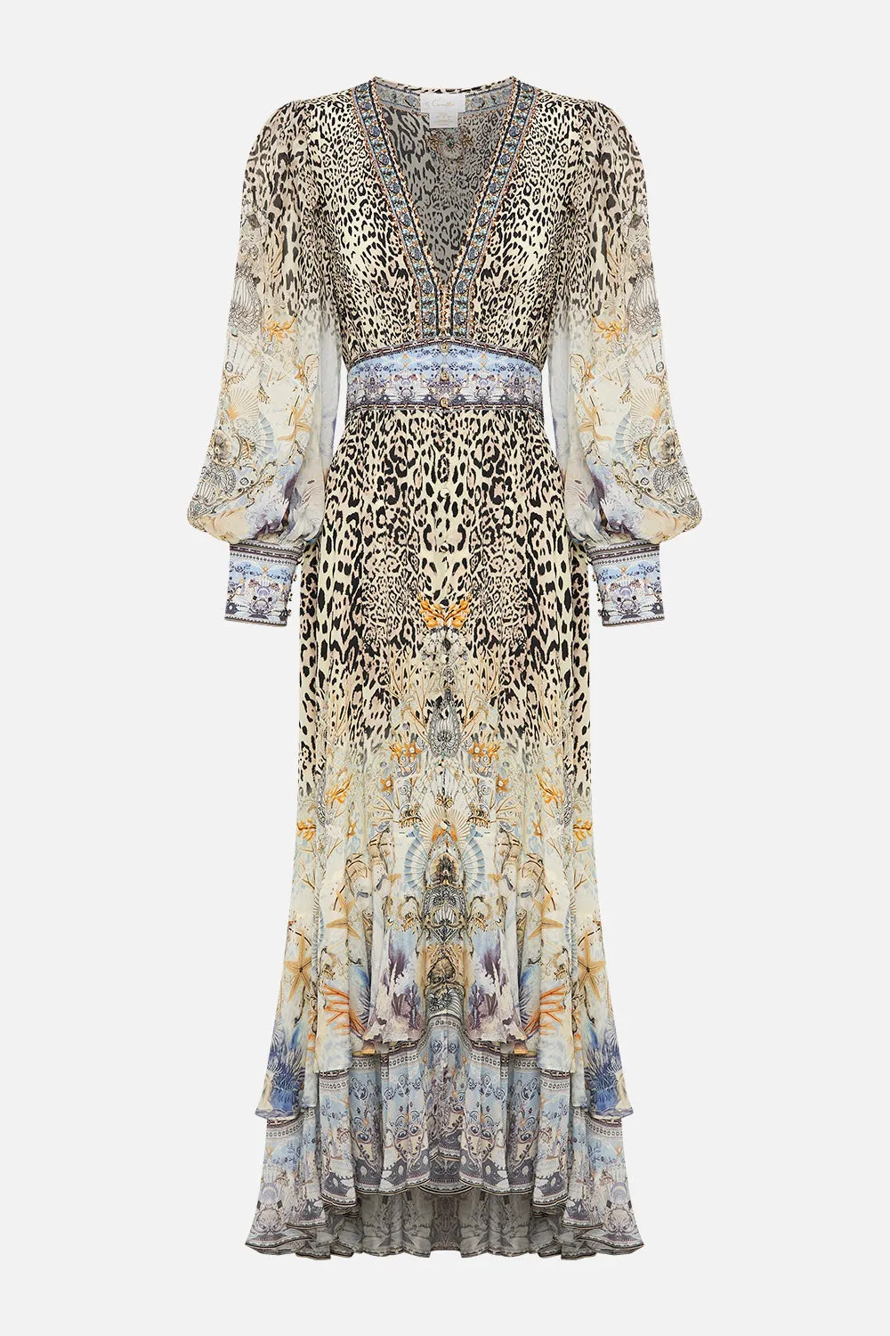 LONG BUTTON FRONT DRESS SEAHORSE SONNET