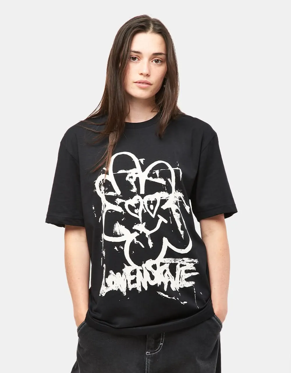 Lovenskate x Mikey Patrick Flower Logo T-Shirt - Black