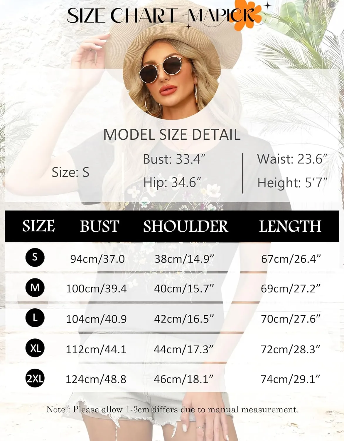 MAPICK Women's Floral Graphic Tees Short Sleeve Casual T-Shirts Boho Style Cute Summer Loose Fit Tops
