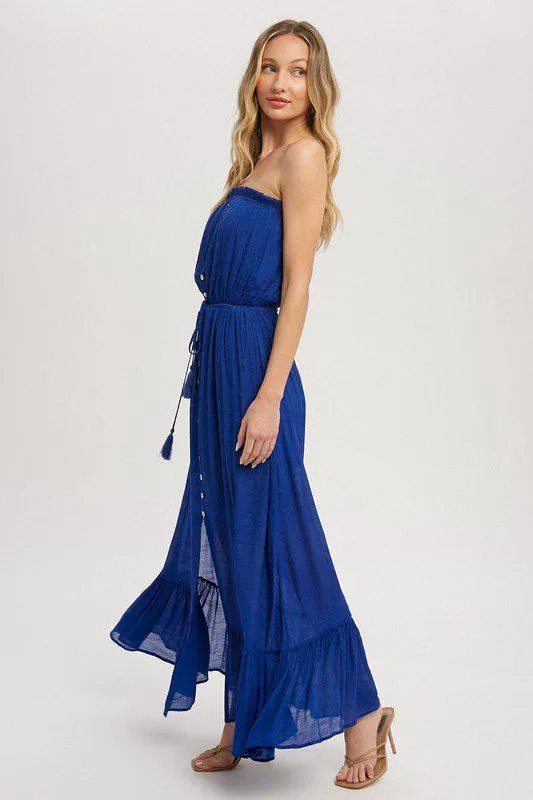 Maxi Dress - Woven Dress Featuring A Tube Neckline