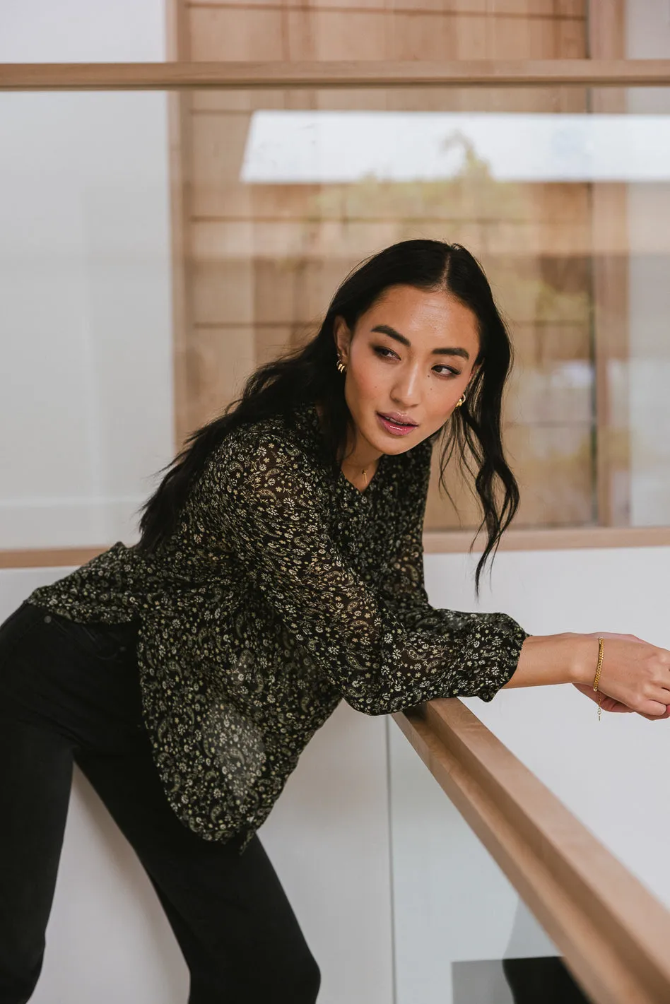 Paisley Sheer Blouse - FINAL SALE