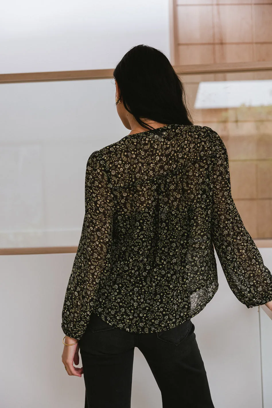 Paisley Sheer Blouse - FINAL SALE