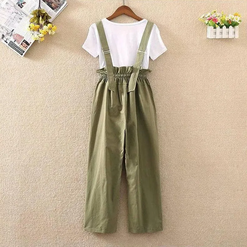 Paperbag Romper With Drawstring And Pockets