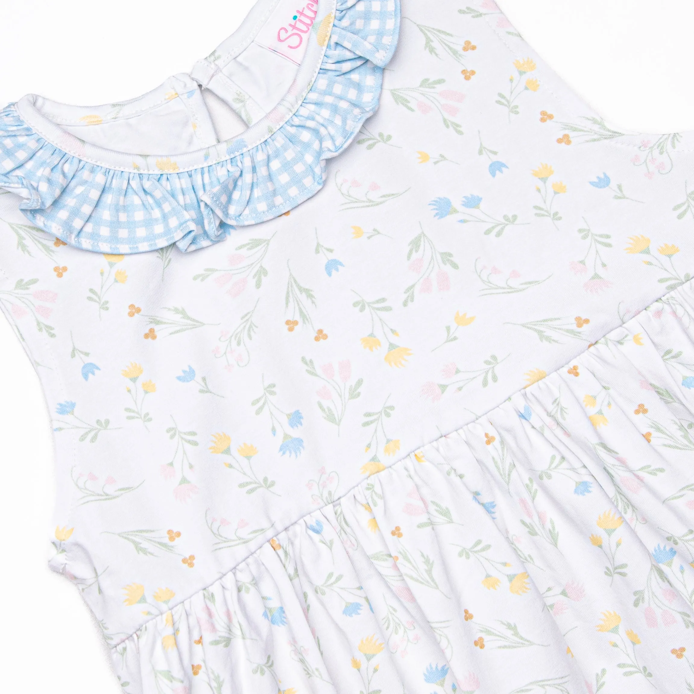 Penelope Petals Sleeveless Dress, Blue