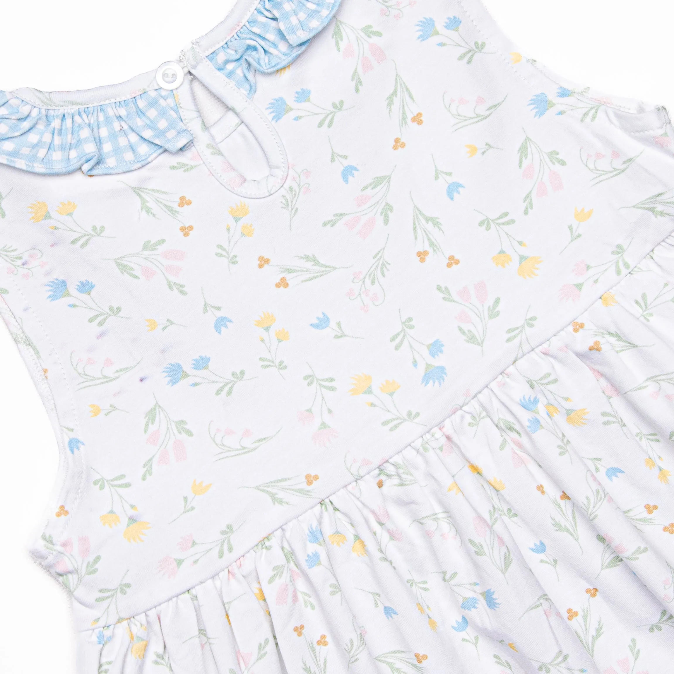 Penelope Petals Sleeveless Dress, Blue