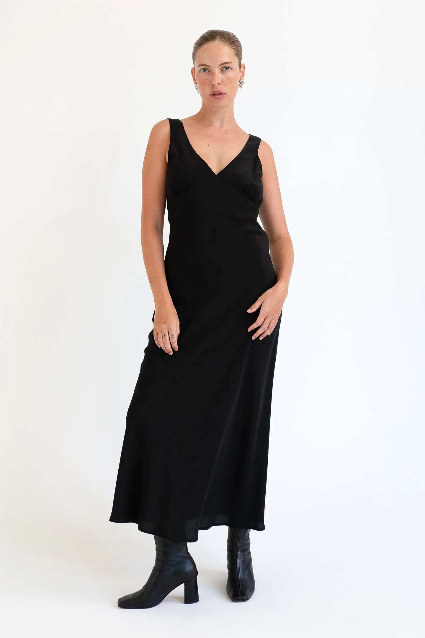 Plunge Bias Dress - Nera