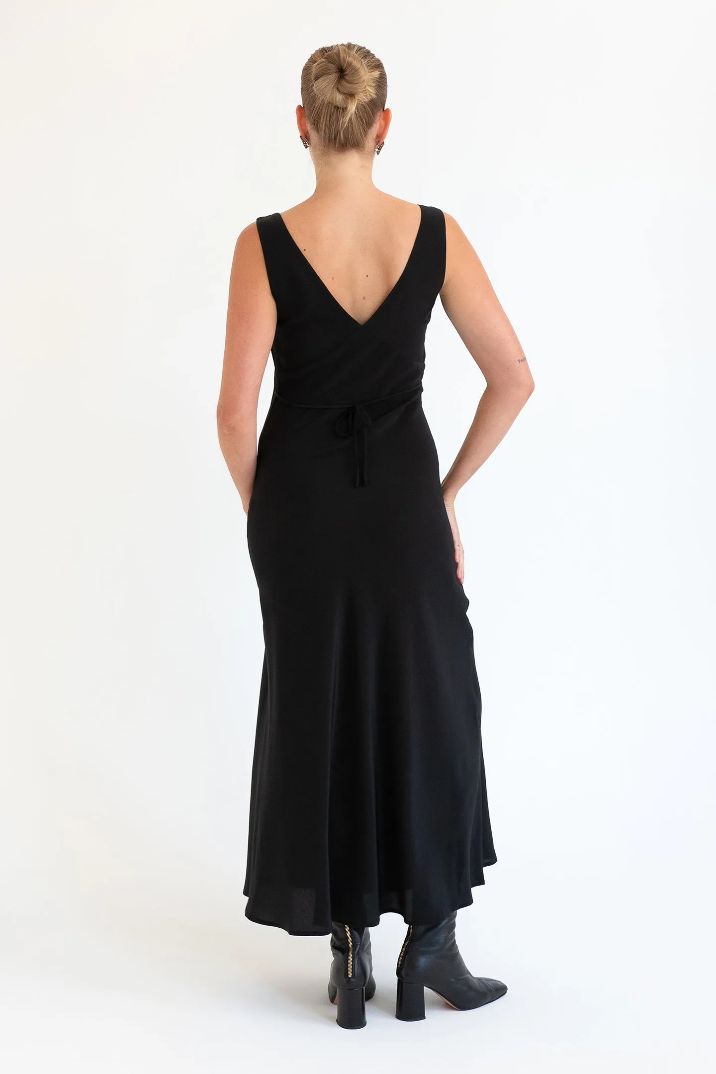 Plunge Bias Dress - Nera