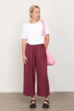 Raspberry cropped trousers