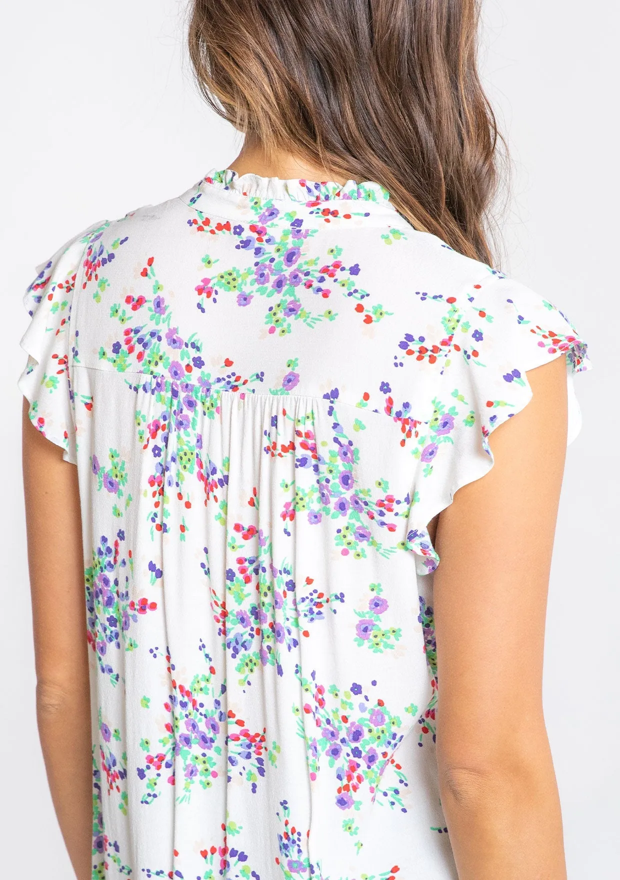 Rosehip Flutter Sleeve Top