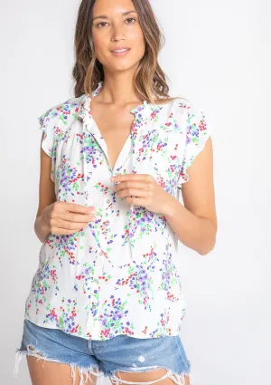 Rosehip Flutter Sleeve Top