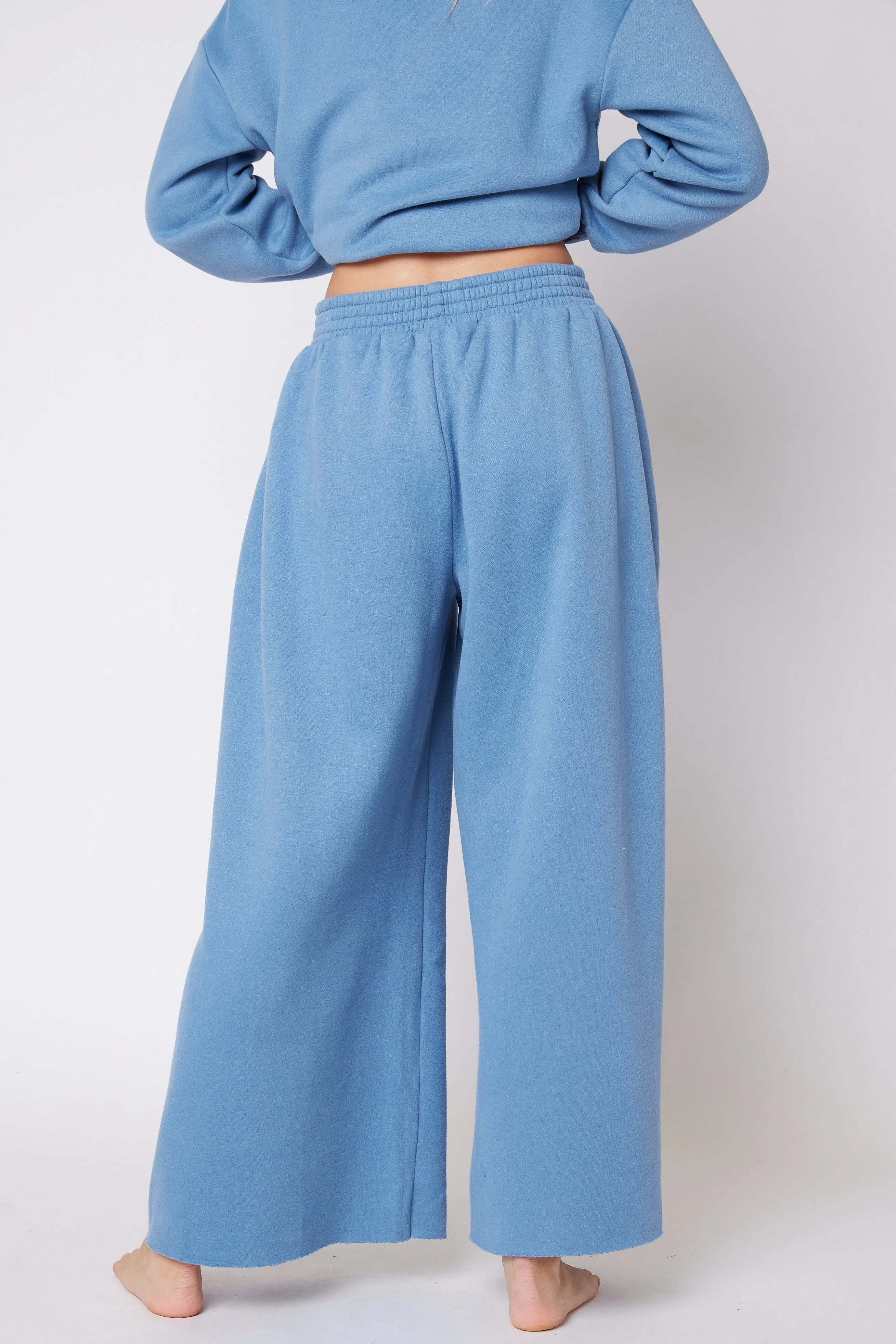 SALE - Aria Wide Leg Zipper Sweatpant