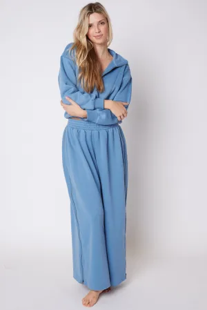SALE - Aria Wide Leg Zipper Sweatpant
