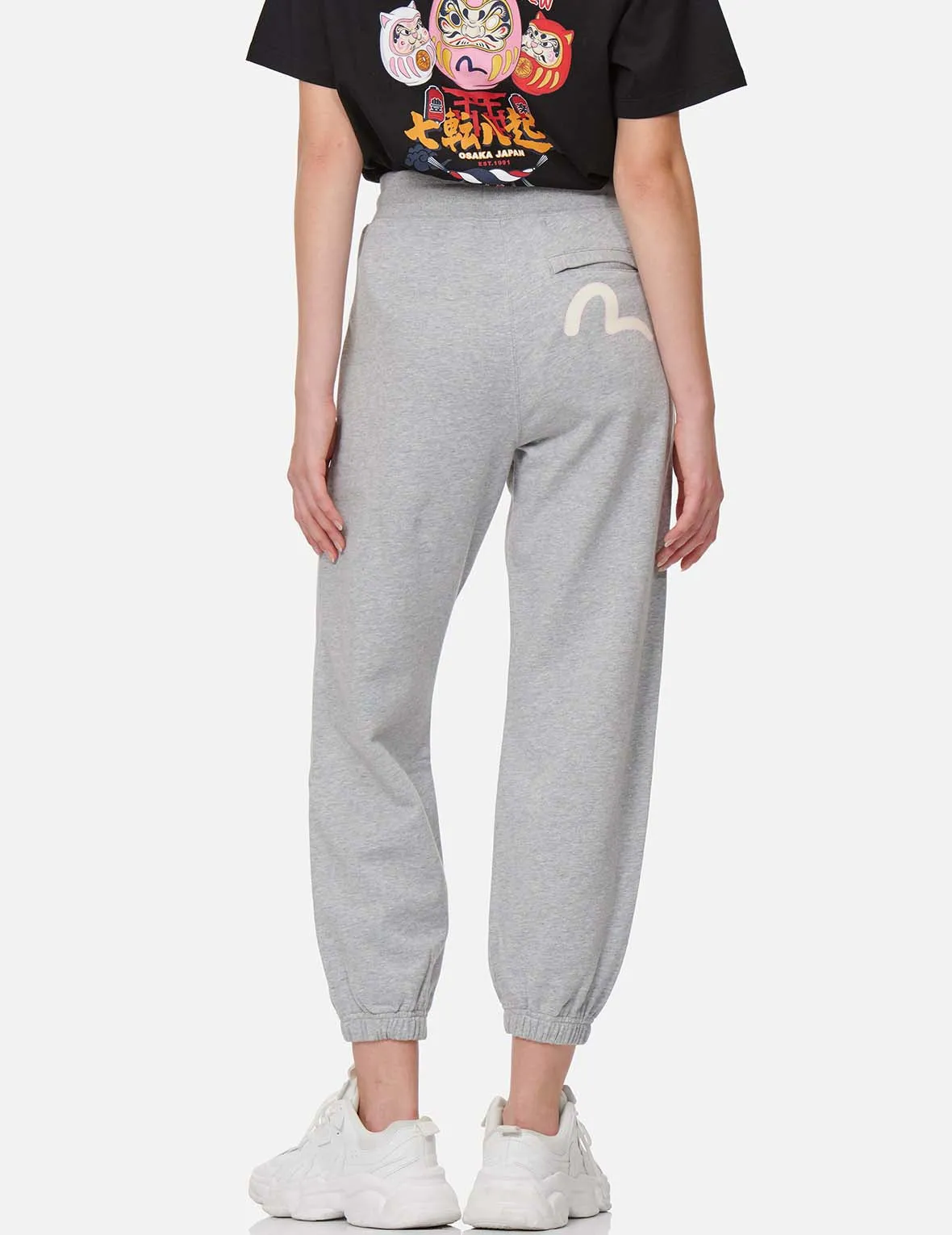Seagull Print High-Waist Sweatpants